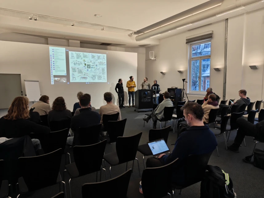 Foto des Ideathon-Plenums mit BigBlueButton-Raum