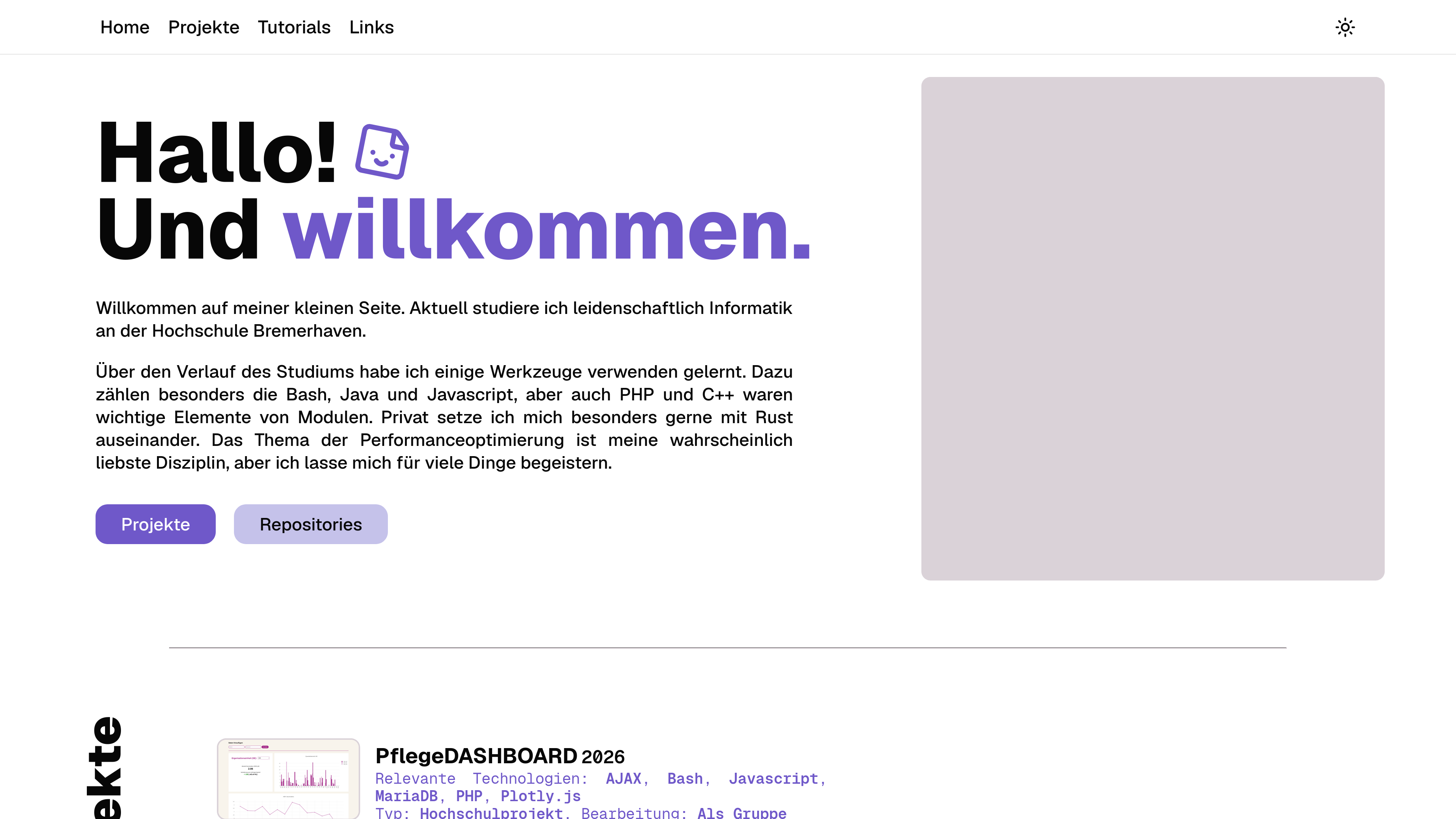 Screenshot der Anwendung